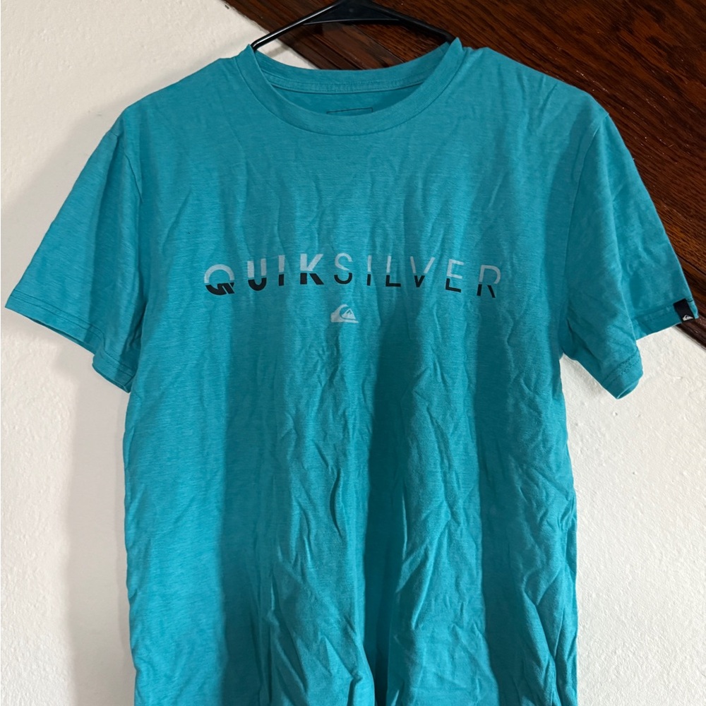 Quiksilver Men's Teal Short Sleeve Tee